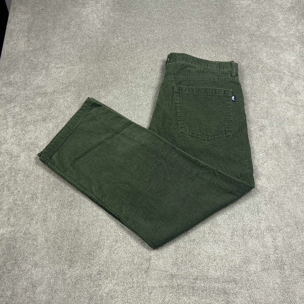 Vineyard Vines Corduroy Pants Mens 34x28 Green Cords 5 Pocket Chino Straight